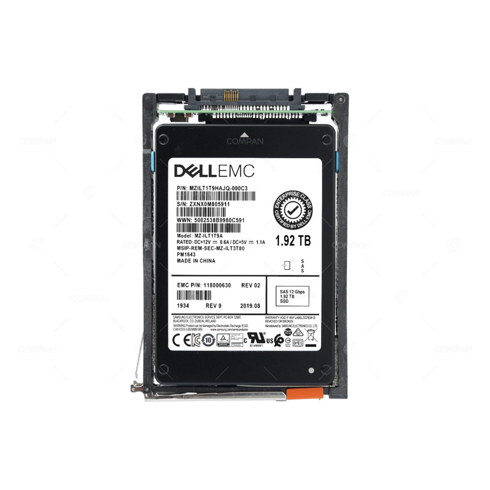 005053156 EMC FLASH SSD 1.92TB SAS 12G 2.5" SFF FOR EMC UNITY DAE